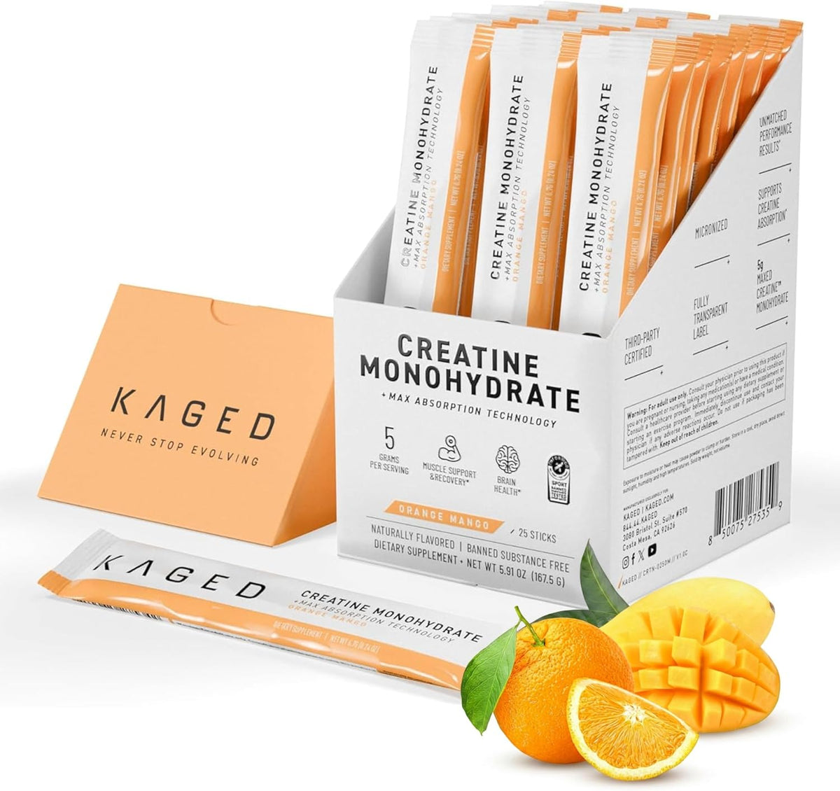 Kaged Monohidrato de creatina + tecnología de absorción máxima | 25...