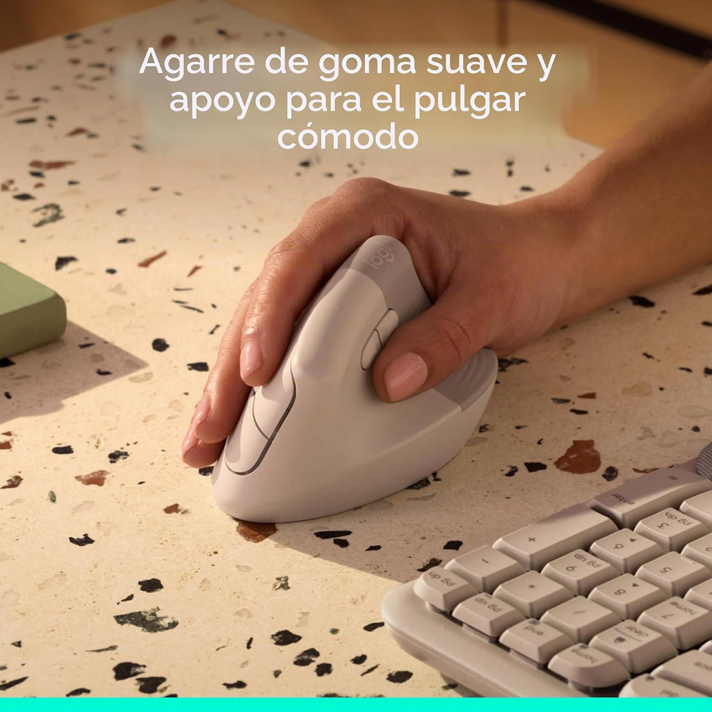 Logitech Ratón inalámbrico ergonómico vertical Lift - Arena | Conéc...