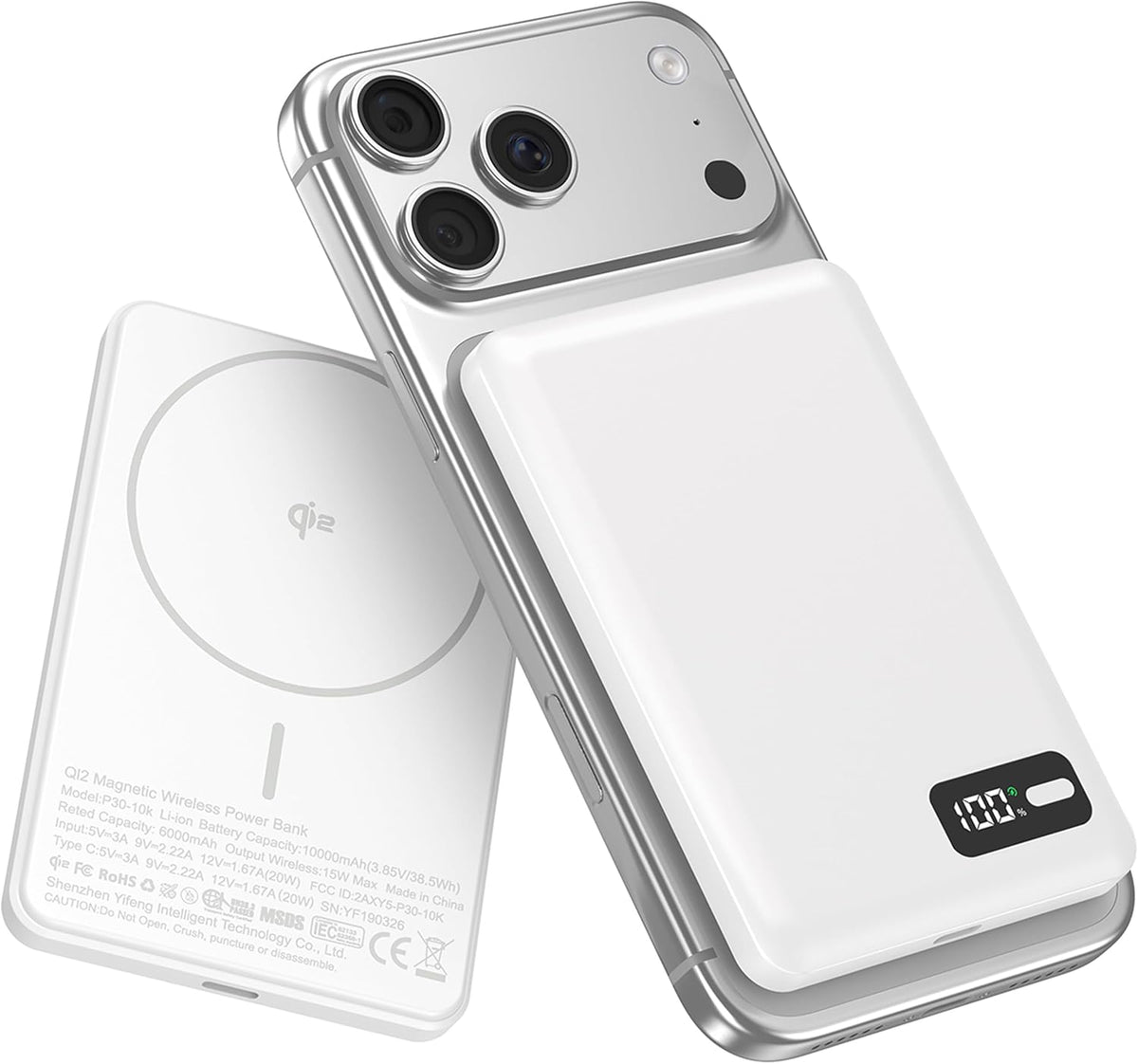 para Magsafe Power Bank Cargador portátil 10000mAh Qi2 para iPhone...