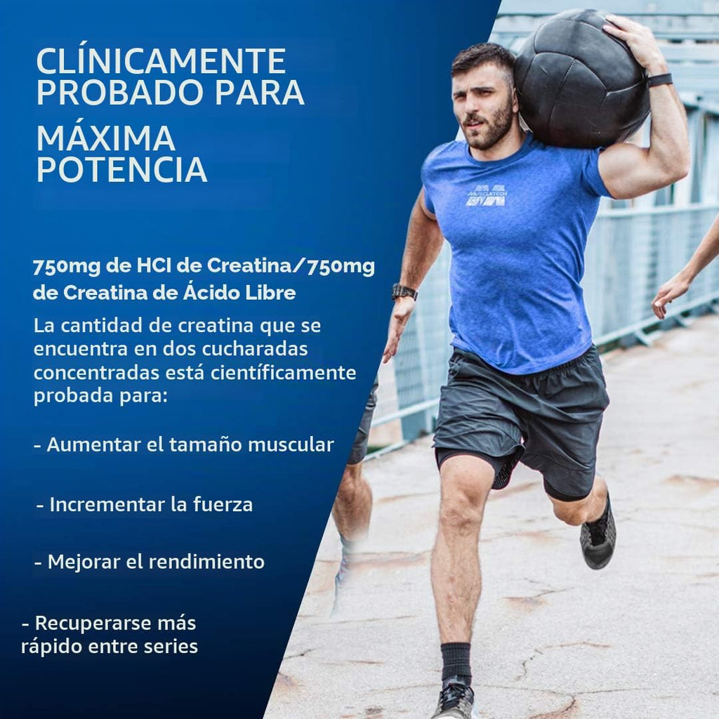Creatina en polvo para los músculos, paquete de de 1, Negro, 1, 1 |...
