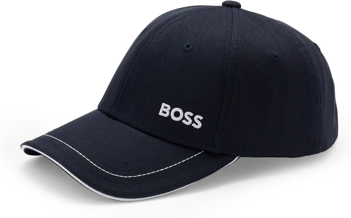 Gorra de sarga con logotipo audaz de BOSS para hombre