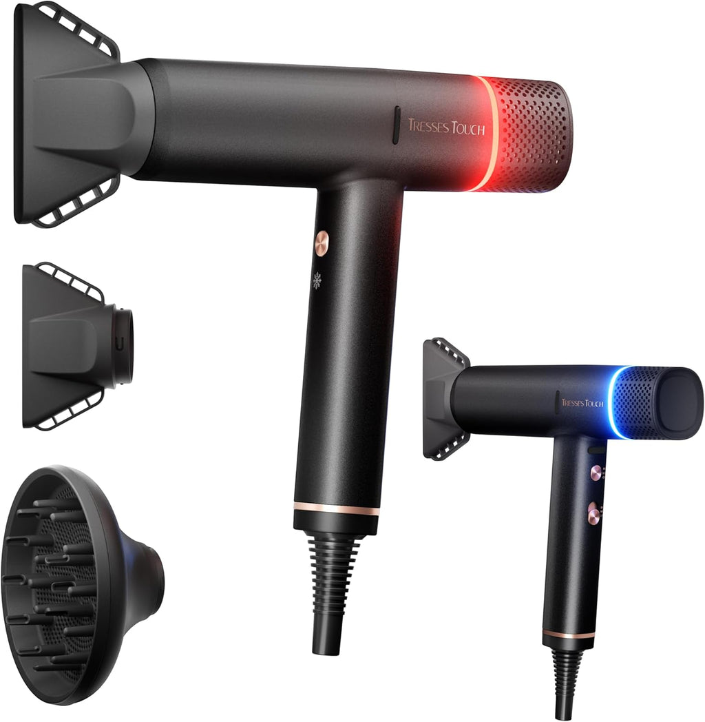 Secador de pelo iónico profesional con difusor, 150000 RPM de alta...