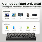 Kisnt KN85 Teclado mecánico inalámbrico, diseño del 75% con teclas...