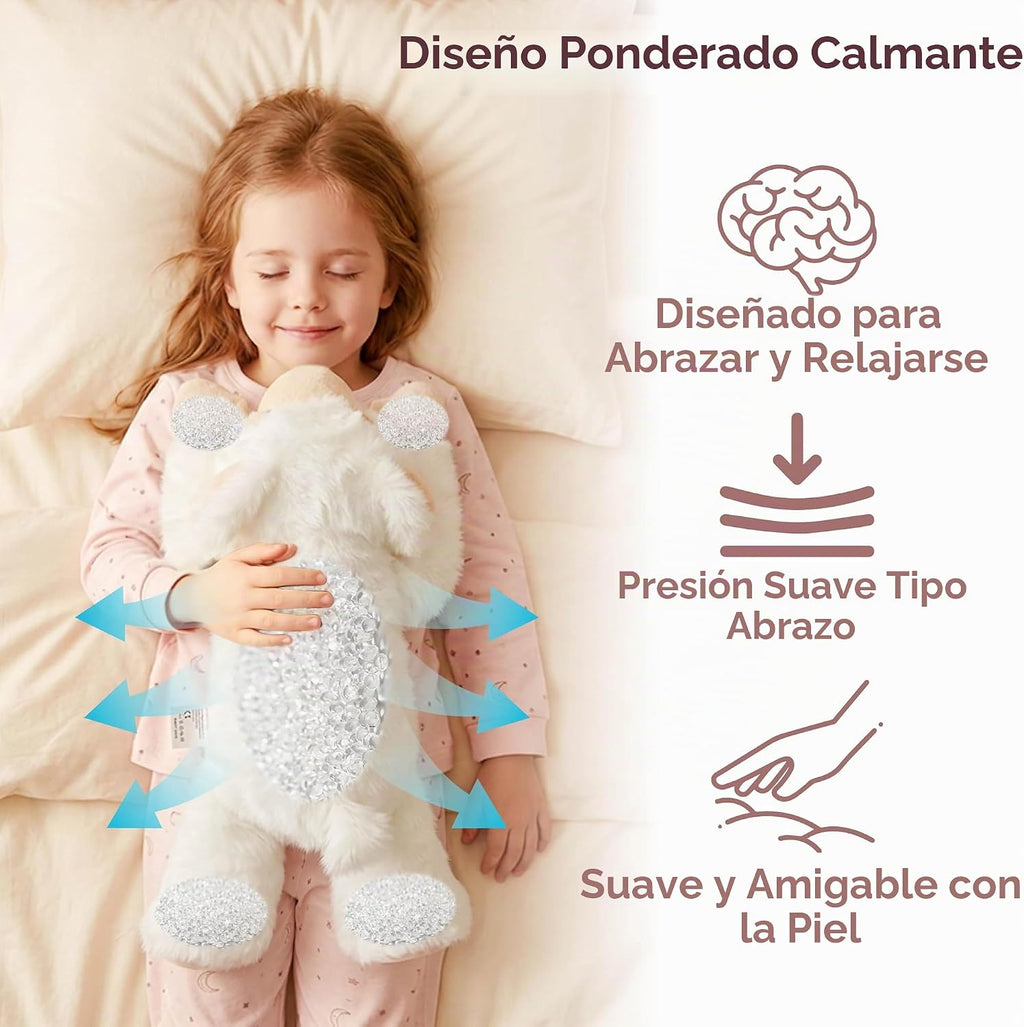 Niuniu Daddy - Peluche con peso de mono blanco de 20 pulgadas, almo...