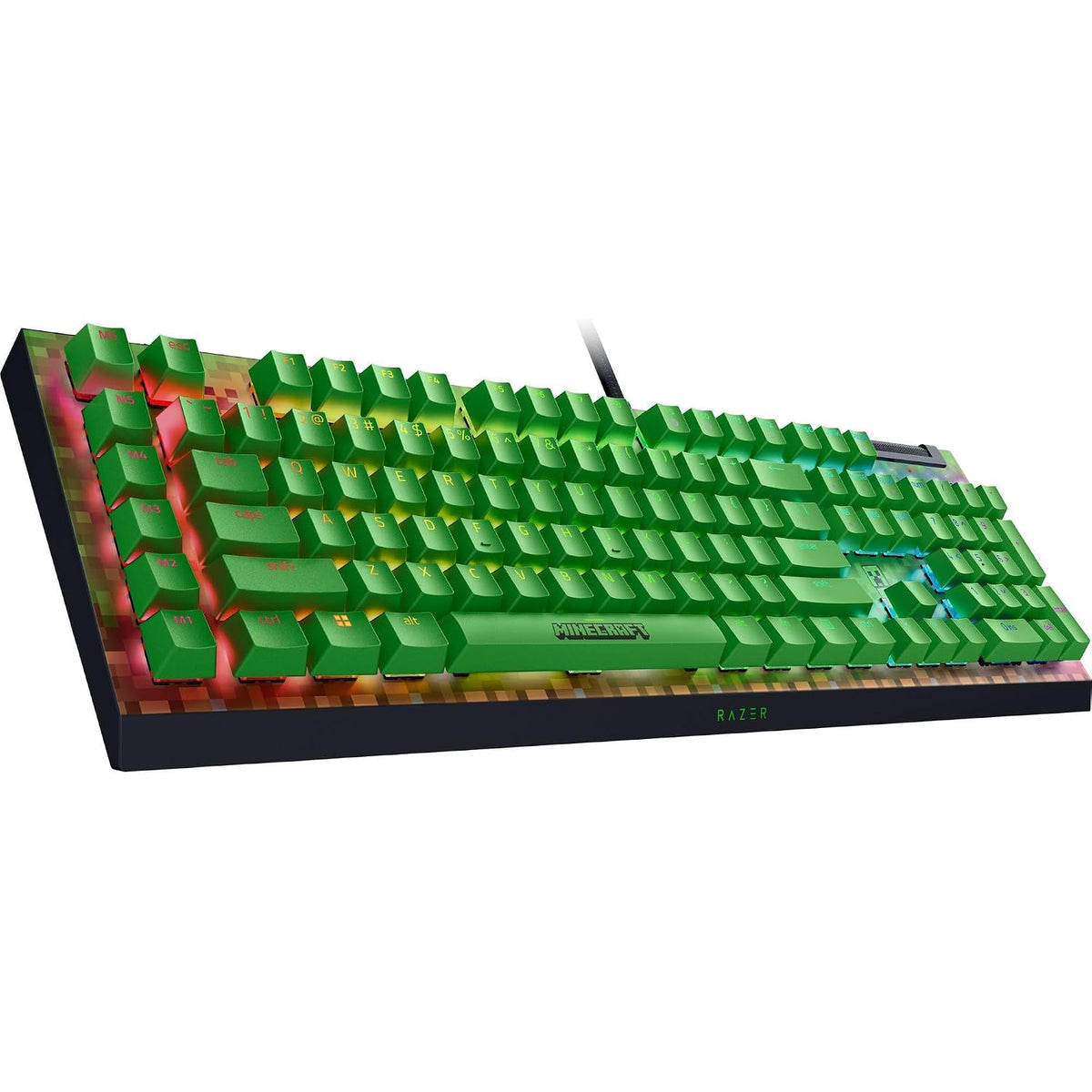 Razer Teclado mecánico BlackWidow V4 X para juegos, edición Minecra...