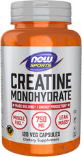 NOW Nutrición Deportiva, Monohidrato de Creatina 750 mg, Edificio M...