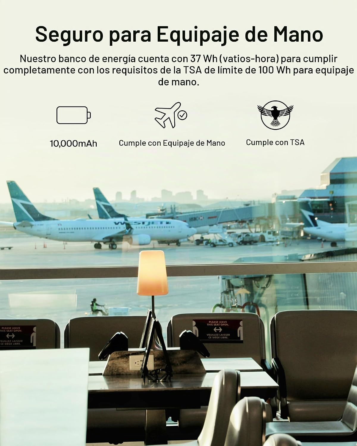 Power Bank Belkin de 10000 mAh, 15 W, 3 puertos, cable USB A a USB...