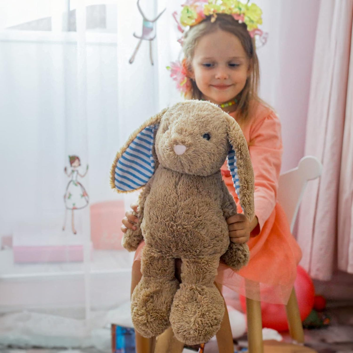 WEIGEDU Conejo Conejito Peluches Peluches con Orejas Largas Disquet...