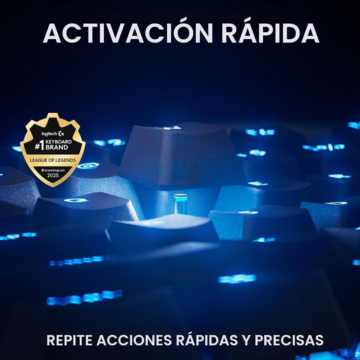 Logitech G PRO X TKL Teclado rápido para juegos sin llave (efecto s...