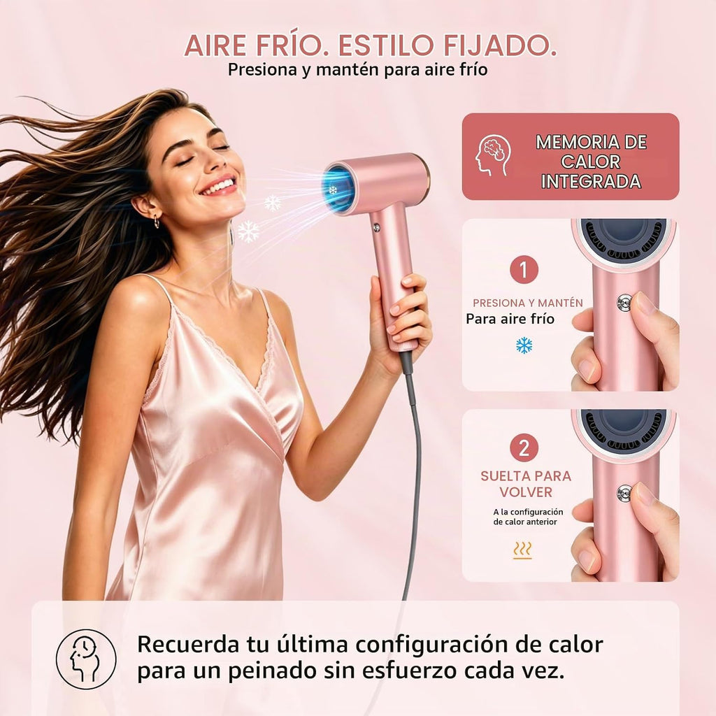 Secador de pelo iónico de alta velocidad Mythsight StyleVibe con 3...