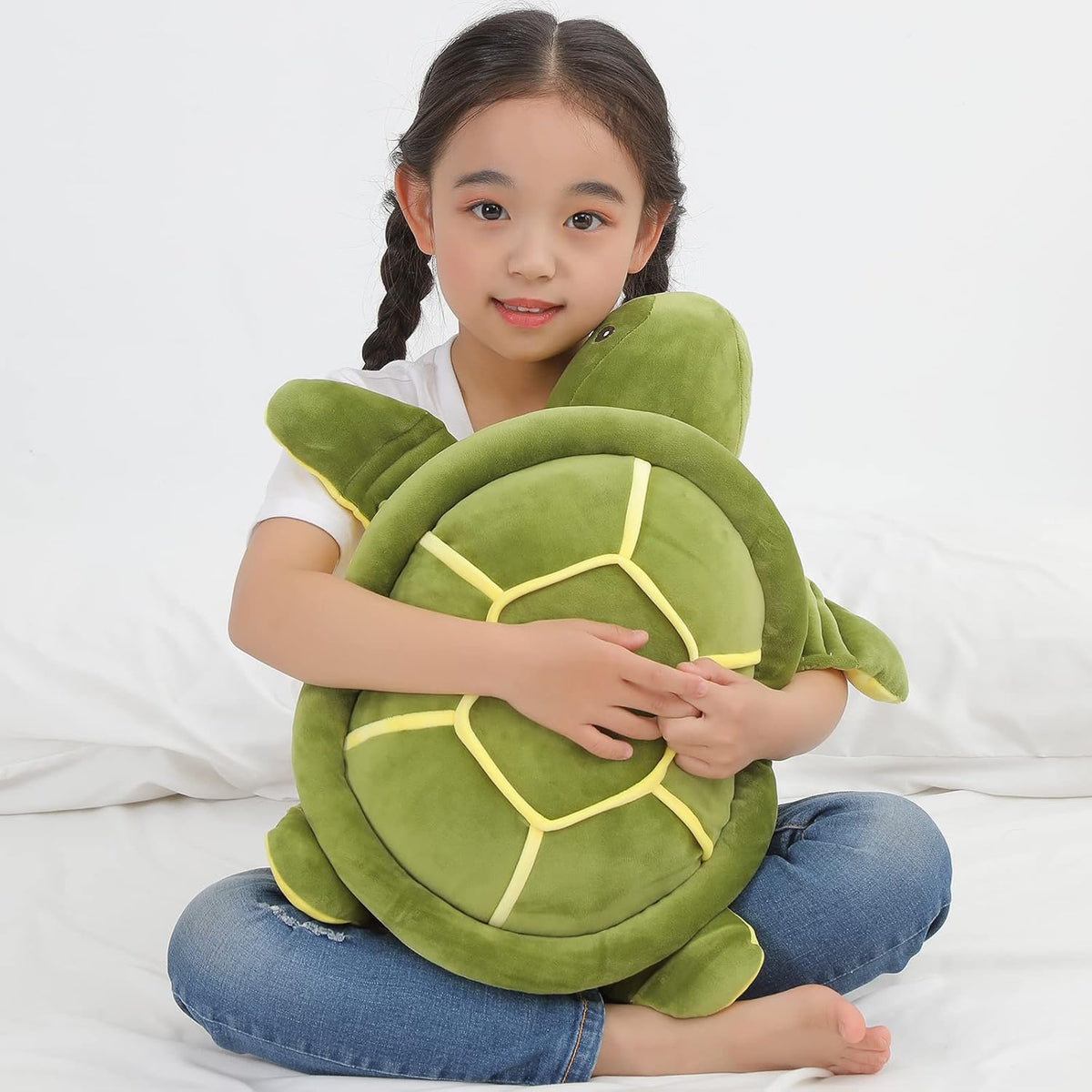 Dalmao Animal de peluche grande de tortuga marina de 20 pulgadas, a...