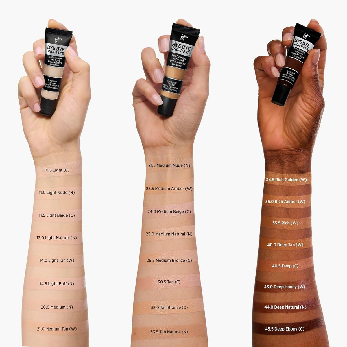 IT Cosmetics Bye Bye - Corrector para debajo de los ojos, resistent...
