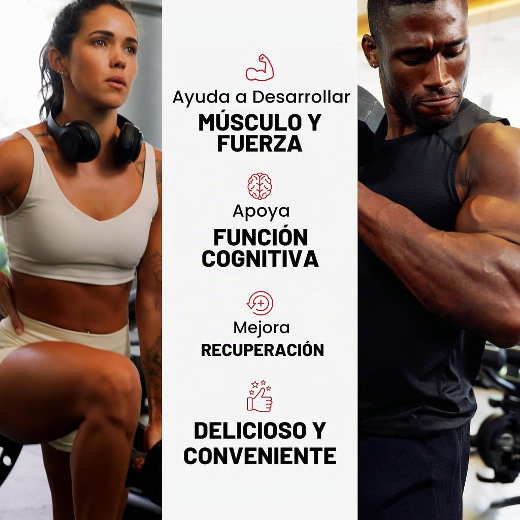 Force Factor Gomitas de monohidrato de creatina, certificado NSF |...