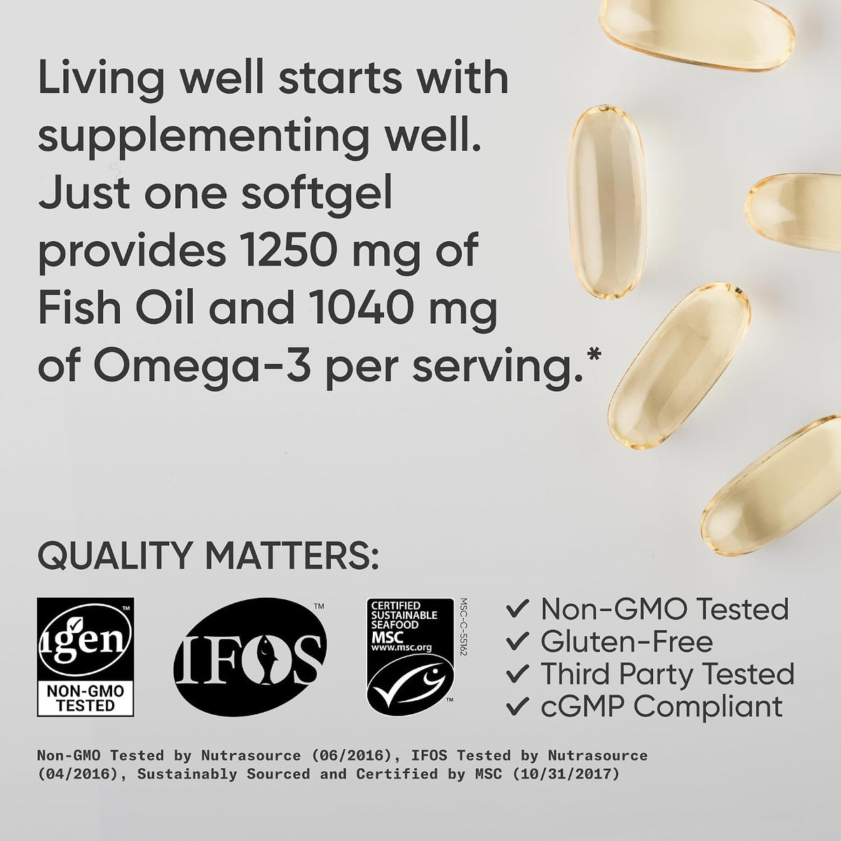 Sports Research® Aceite de pescado Omega-3 1250mg de Wild Alaska Po...