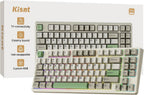 Kisnt Teclado mecánico inalámbrico KN85, diseño del 75%, Bluetooth\...