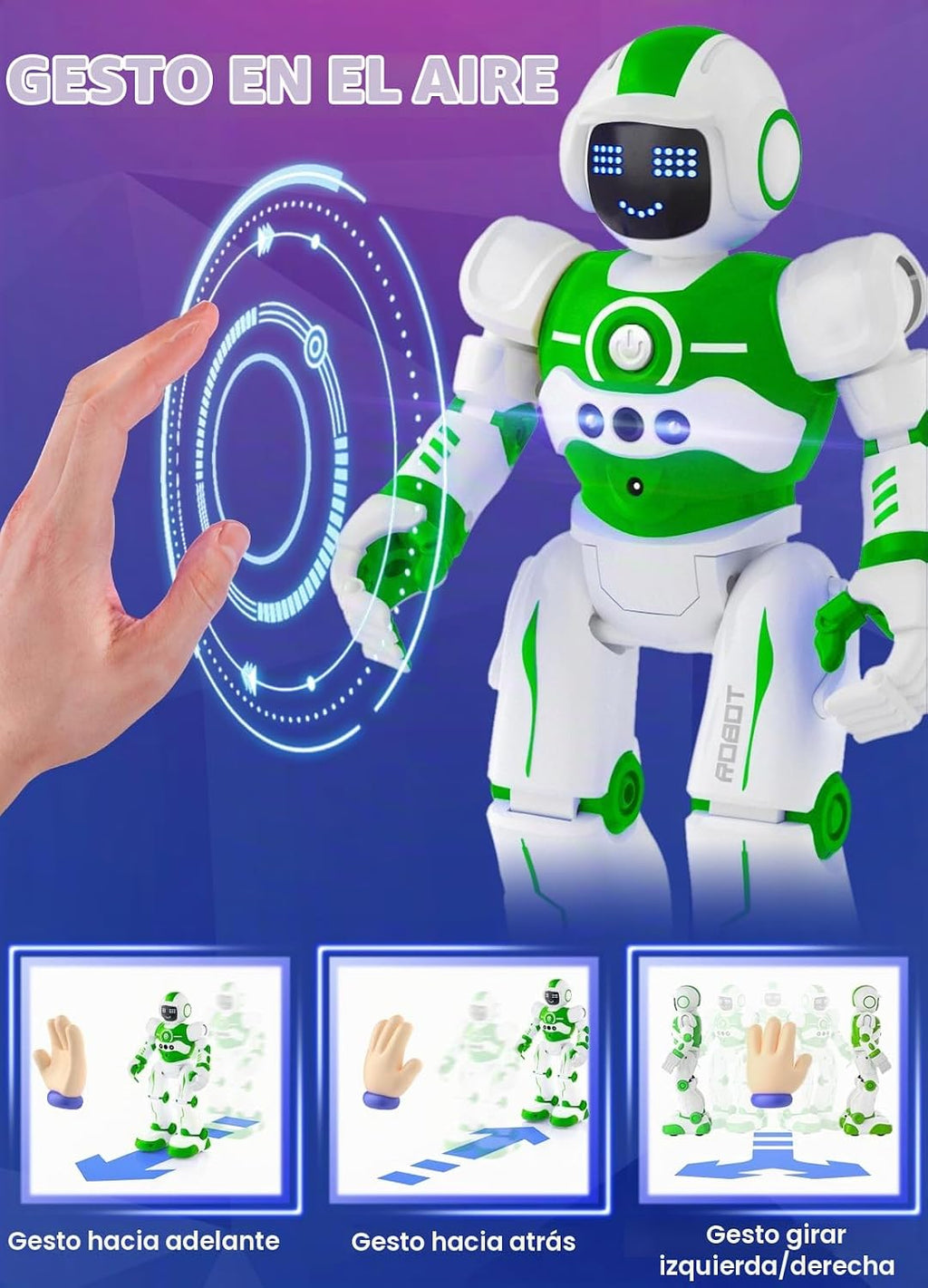 EduCuties Juguetes robot para niños, control remoto programable, ju...