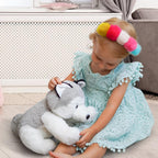 WEIGEDU Animales de peluche de husky siberiano, 12 pulgadas | Jugue...