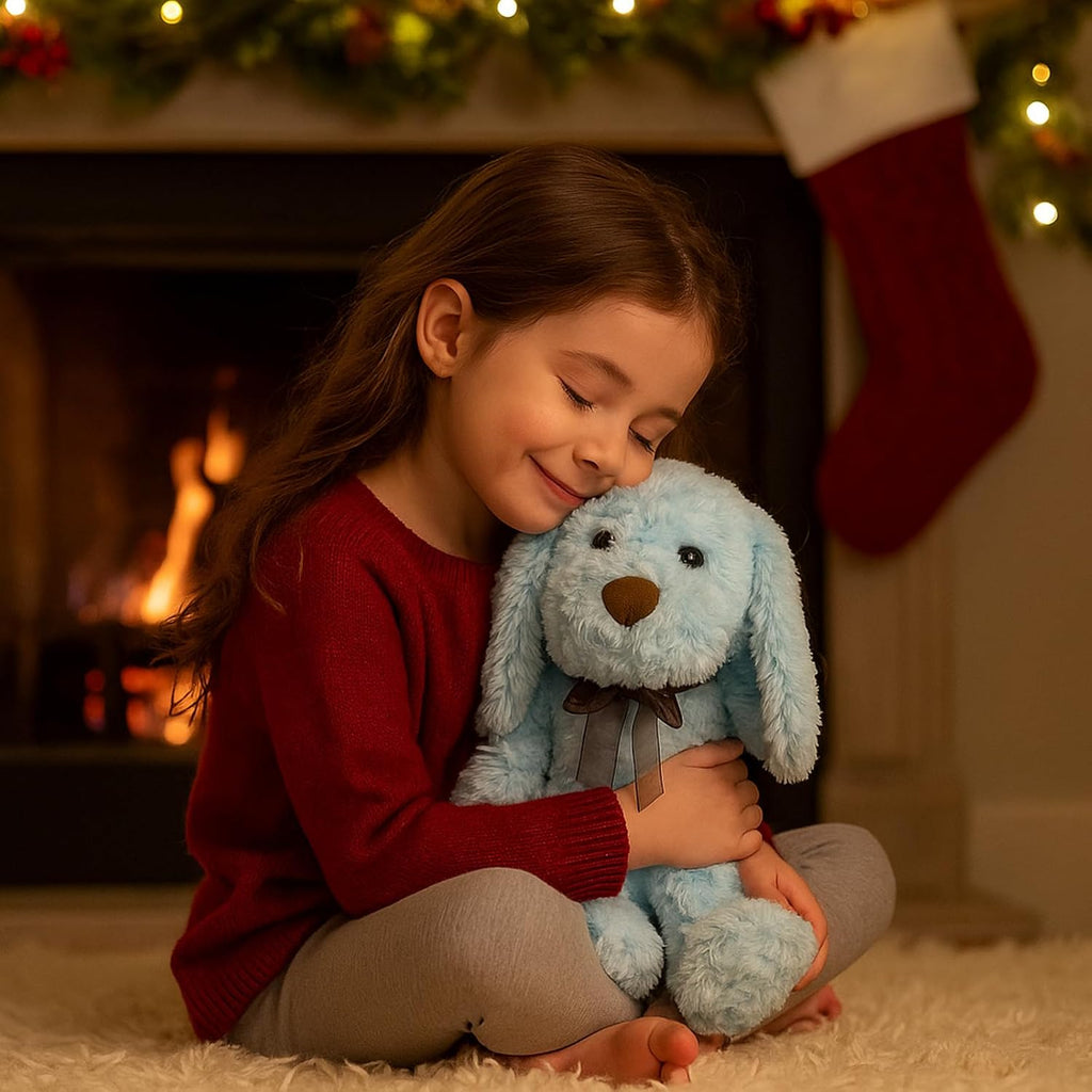 WEIGEDU Peluches de Peluche para Perros Cachorros Peludos, 11,8 Pul...