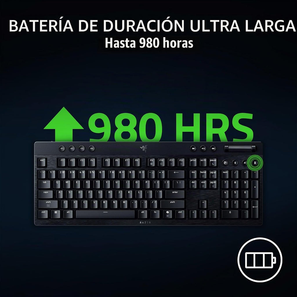 Teclado inalámbrico para juegos Razer BlackWidow V4 de perfil bajo,...