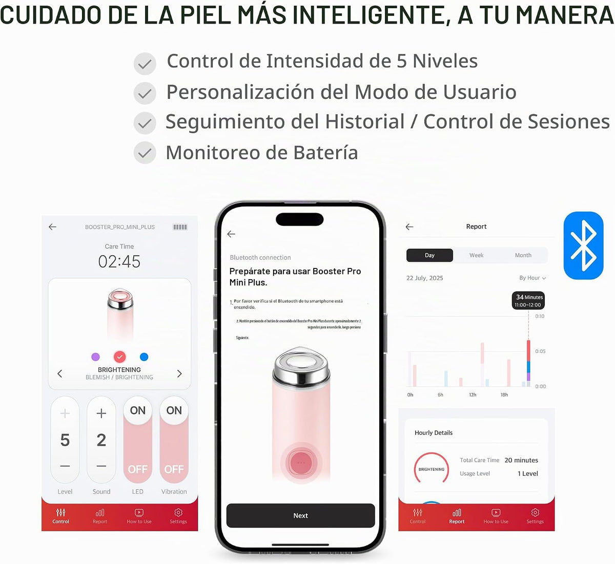 medicube Mini Booster Pro Plus - Dispositivo facial portátil para |...