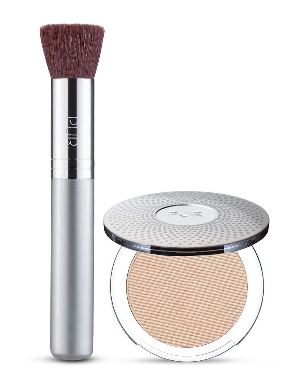 Base de maquillaje mineral prensada 4 en 1 PÜR con SPF 15