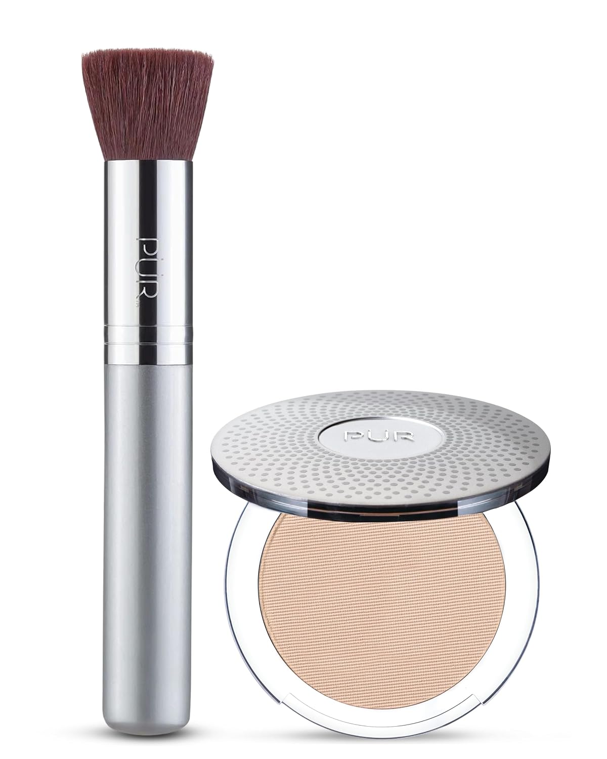 Base de maquillaje mineral prensada 4 en 1 PÜR con SPF 15
