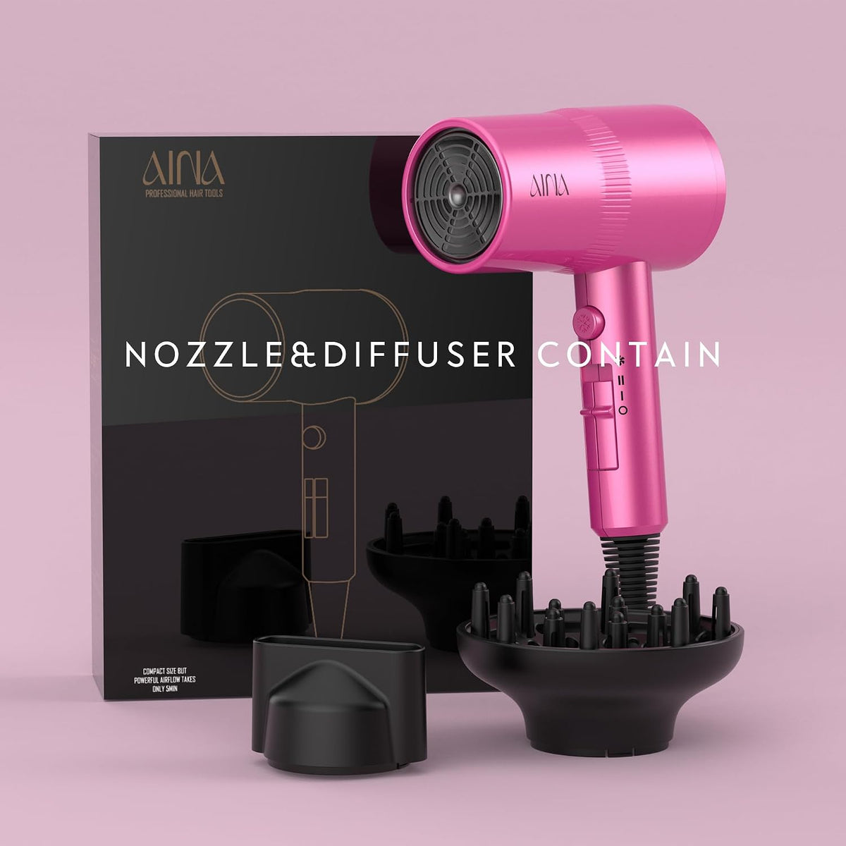 Secador de pelo con difusor AINA Secador de pelo con todas las func...