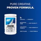 GAT SPORT Monohidrato de creatina en polvo, fuerza, salud cerebral,...