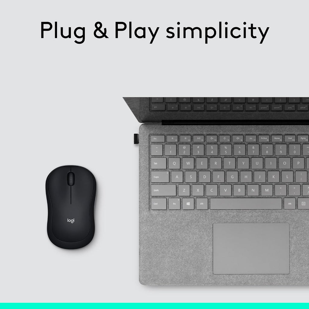 Logitech M185 Ratón Inalámbrico Ambidiestro Compacto con Empuñadura...