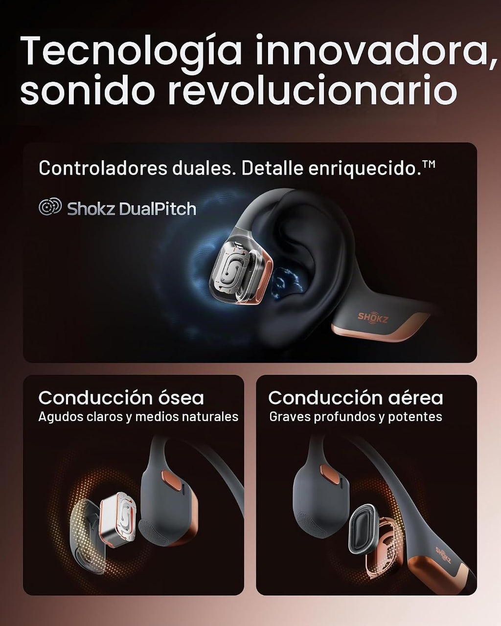 SHOKZ OpenRun Pro 2 Mini auriculares deportivos de conducción ósea,...