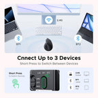 UGREEN Ratón inalámbrico ergonómico, Bluetooth y 2.4G inalámbrico |...