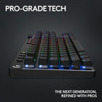 Teclado inalámbrico para juegos Logitech G PRO X TKL Lightspeed (li...
