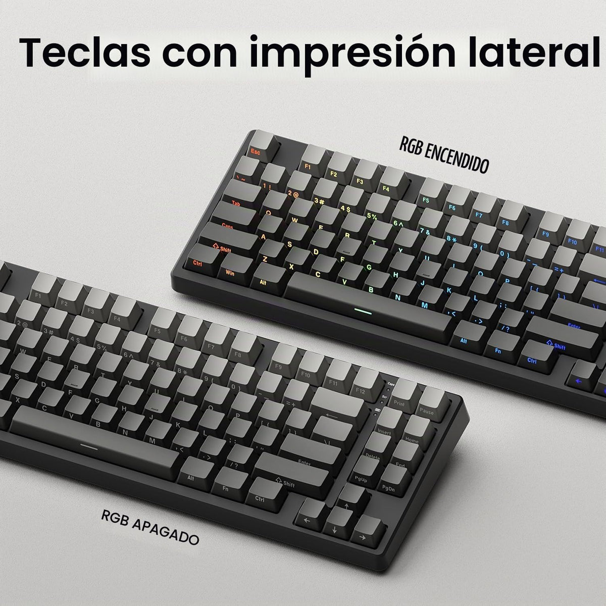 Kisnt KN85 Teclado mecánico inalámbrico, diseño del 75% con teclas...