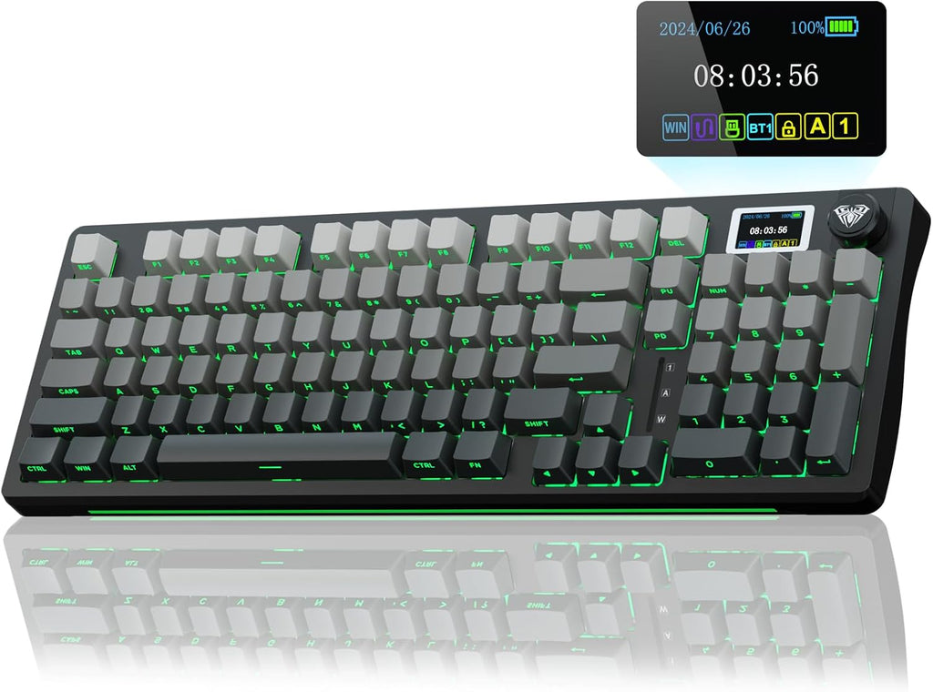 AULA S98 Pro Teclado mecánico inalámbrico para juegos con pantalla,...