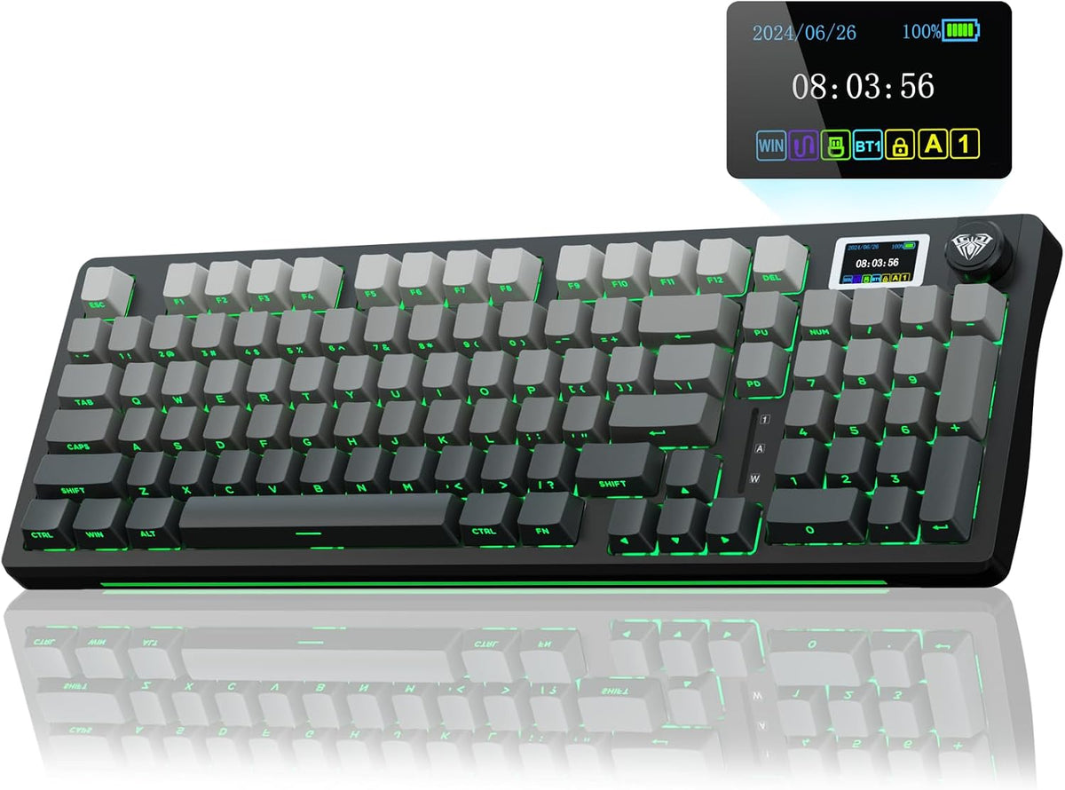 AULA S98 Pro Teclado mecánico inalámbrico para juegos con pantalla,...