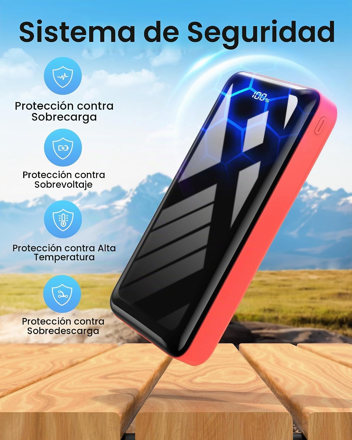 Batería de carga rápida portátil del banco 50000mAh 22.5W del poder...