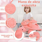 Dalmao Animales de peluche de tortuga marina rosa de 20 pulgadas, j...