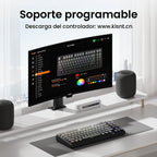 Kisnt KN85 Teclado mecánico inalámbrico, diseño del 75% con teclas...