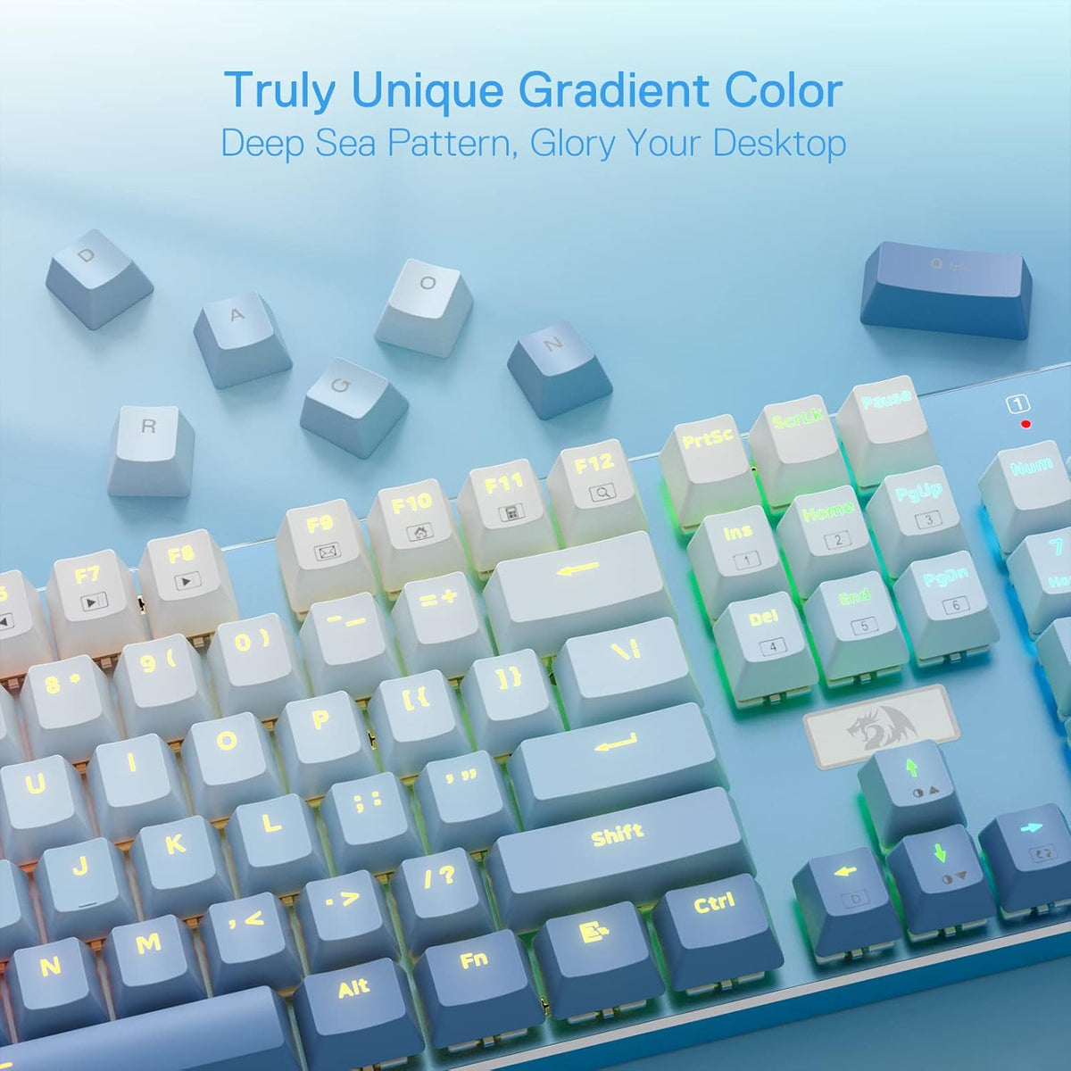 Redragon Teclado mecánico atado con cable del juego K556 RGB | Esta...