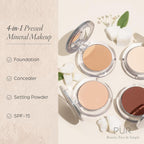 Base de maquillaje mineral prensada 4 en 1 PÜR con SPF 15