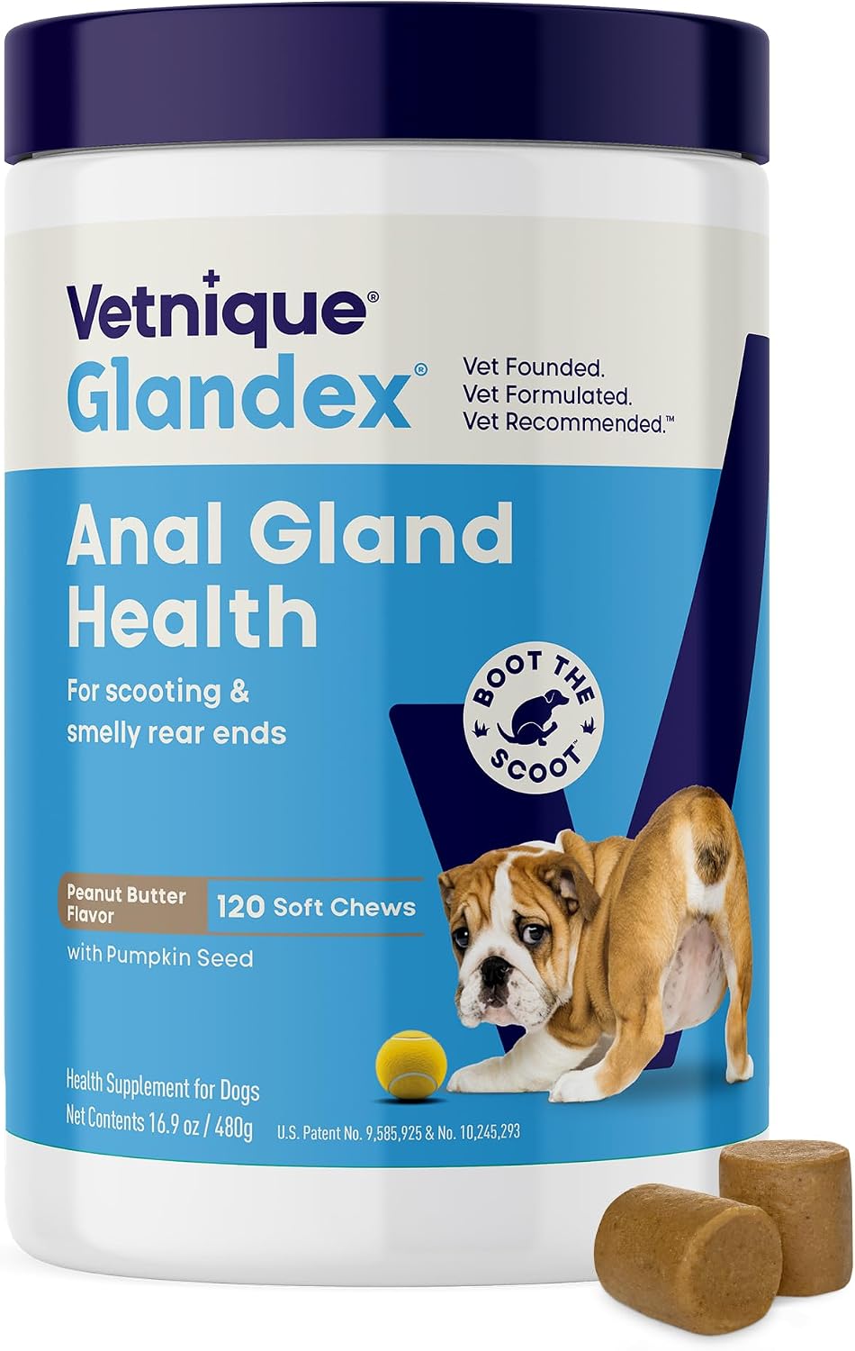 Vetnique Glandex para perros Masticables de glándula anal 120ct cal...