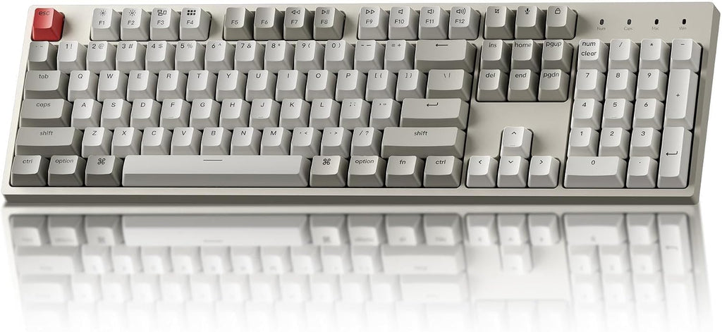 Keychron Teclado mecánico con cable de tamaño completo C2, interrup...