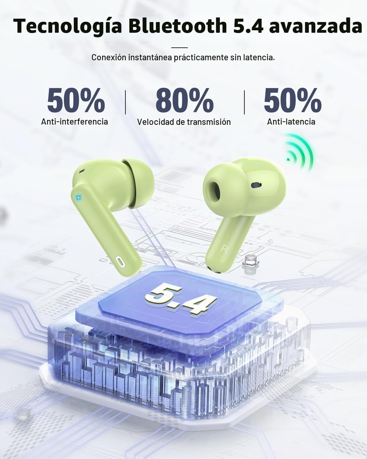 Auriculares inalámbricos, auriculares Bluetooth 5.4 2026 Bass Stere...