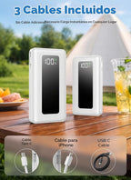 Moihosso Cargador portátil Power Bank 50000mAh con cables incorpora...