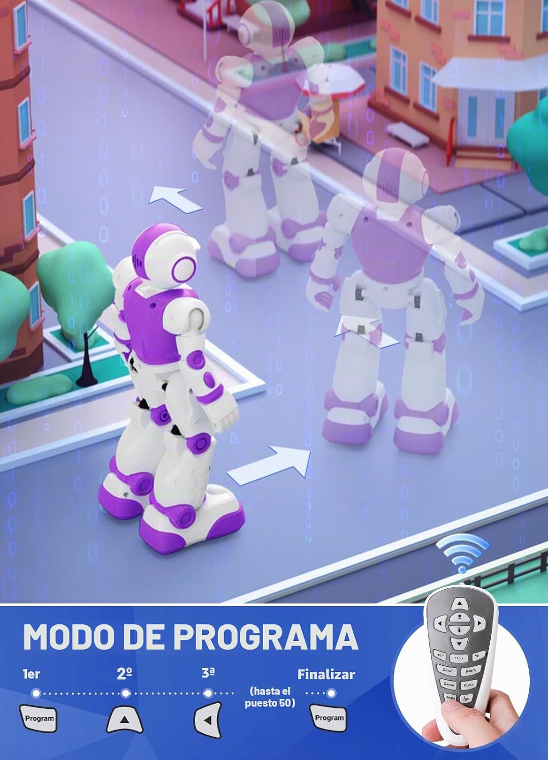EduCuties Juguetes Robot para Niños, Robot Juguete Inteligente Prog...