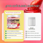 eterlower Creatina para mujeres con BCAA y colágeno, gomitas de mon...