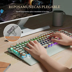 RK ROYAL KLUDGE Teclado mecánico estilo máquina de escribir X108, t...