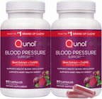 Qunol Soporte de presión arterial, remolacha 3 en 1 + CoQ10 + extra...