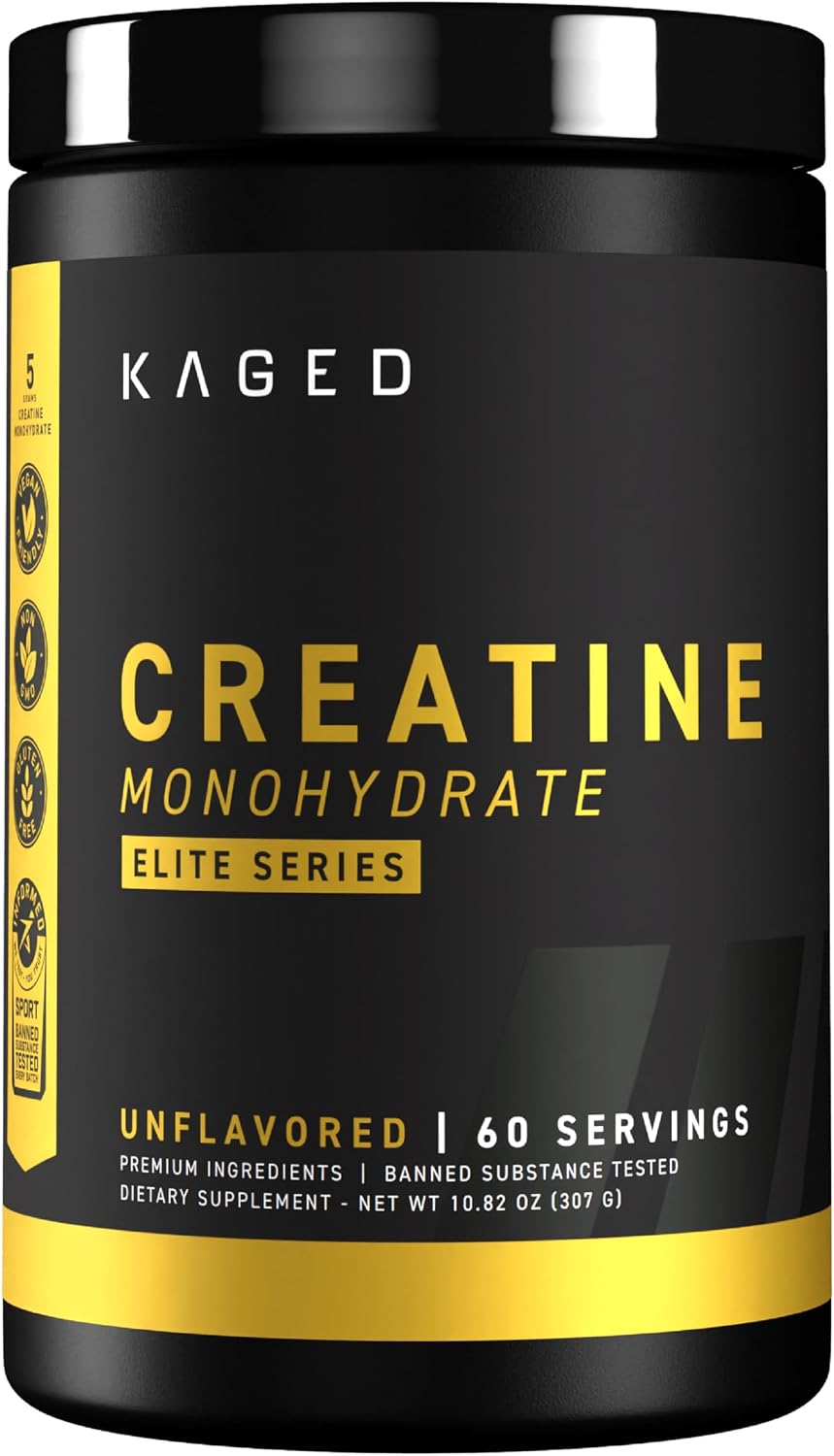 Polvo Elite de monohidrato de creatina Kagged | Sin sabor | 60 porc...