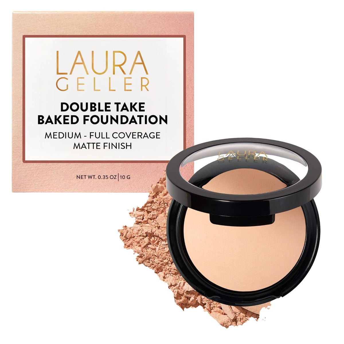 LAURA GELLER - Base de maquillaje en polvo de doble toma, acabado m...